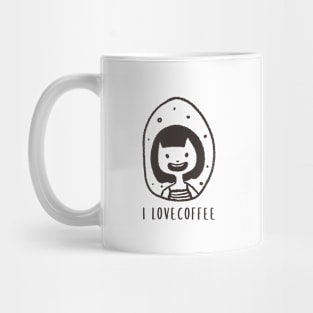 i love coffee cute art Mug